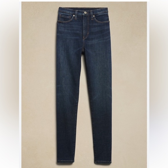 NEW! Banana Republic High Rise Skinny Dark Wash Size 26/2 - Picture 1 of 12